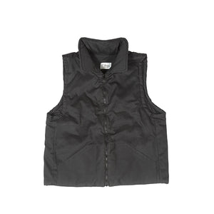 Women's 300 Gram Thermal Quilt Lined Black Denim Vest - 1429