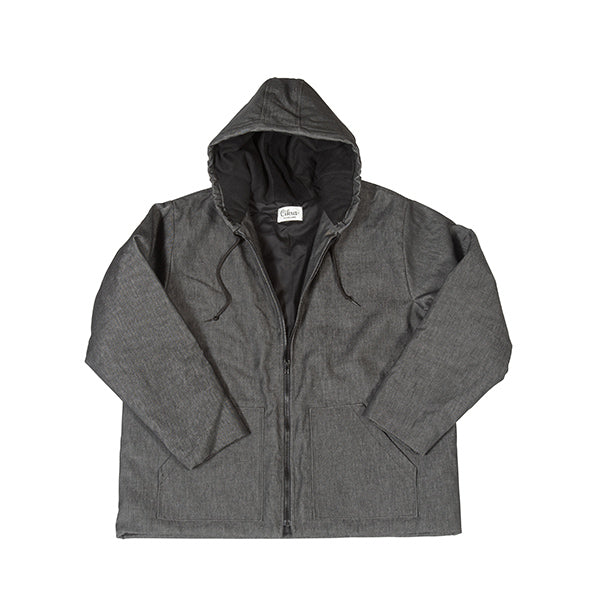 Men's 200 Gram Thinsulate Lined Dark Gray Hooded Coat - 1449